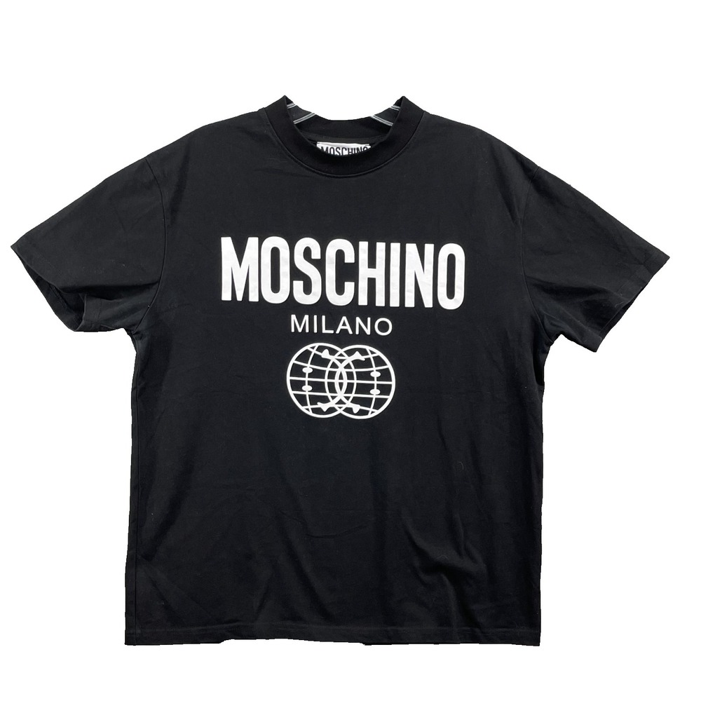 Moschino Couture! Milano T-Shirt Medium Double Smiley Logo Designer Rave Street
